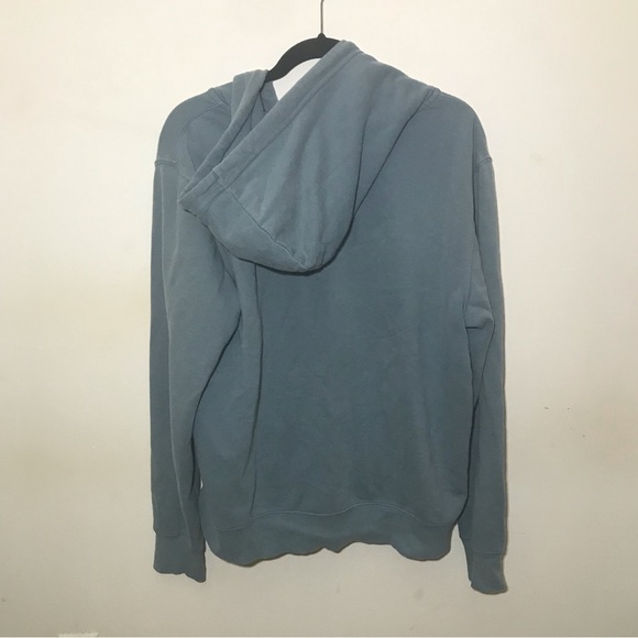 The North Face Full Zip Hoodie Mens M Blue Drawstring kangaroo pocket sw… - Picture 10 of 12
